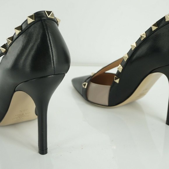 VALENTINO Leather Rockstud D'orsay Strappy Pumps - Picture 8 of 11